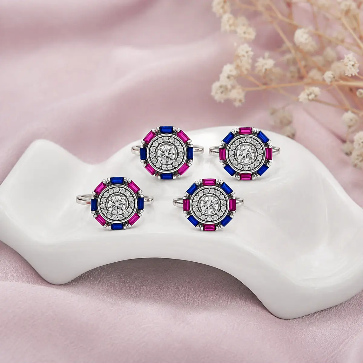 925 Sterling Silver A Toe Ring Pair Of 2 Round Elegant And Eye Catching Circular Design For Women